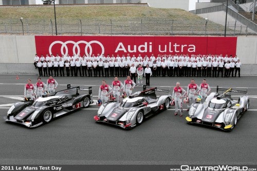 Ingolstadt Le Mans April 24 2011 The Audi R18 TDI had a successful first 