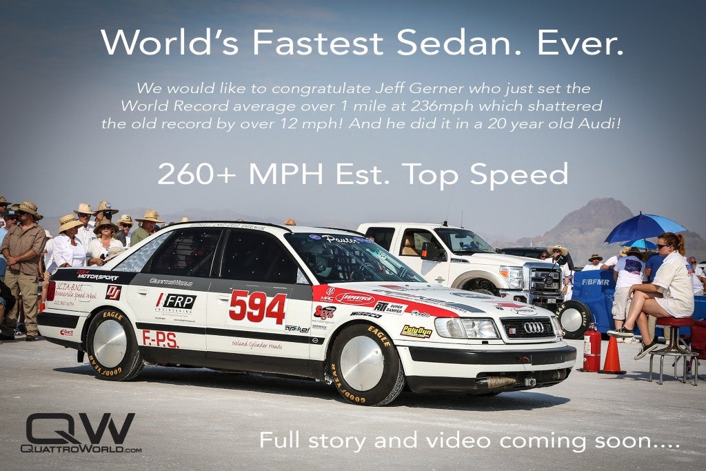 Audi Motorsport Blog  Fastest Audi in the World    Jeff Gerner