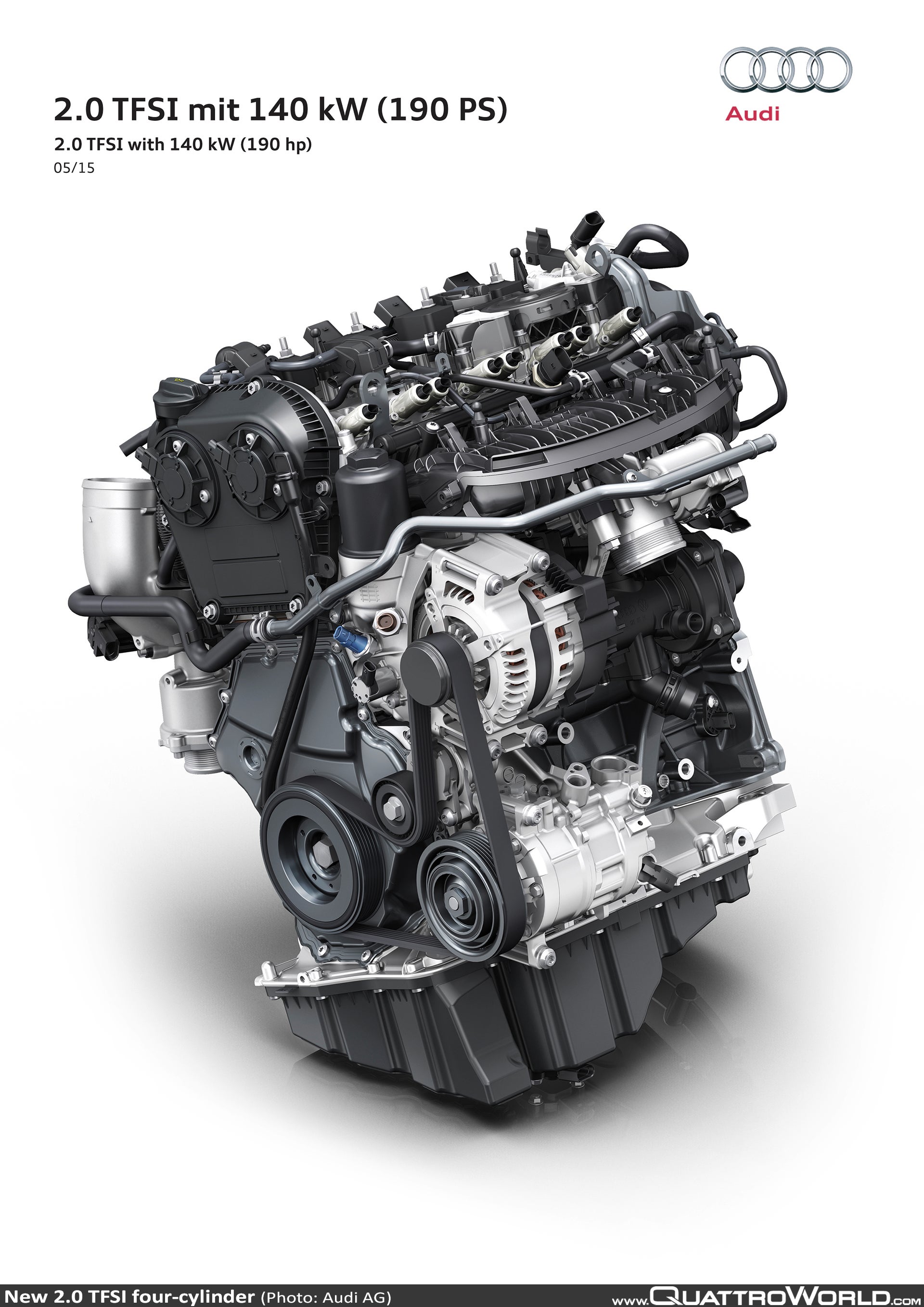2016 B9 Audi A4 2.0 TFSI Engine in detail - QuattroWorld